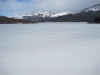 Patagonie:  Zamrzlé jezero pod horou Fitz Roy