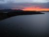 Západ slunce na jezeře Titicaca